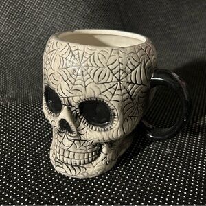 Skull Mug with Black Handle